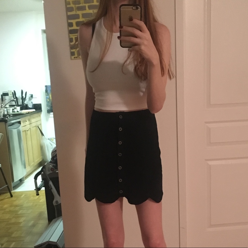 White Zara crop top